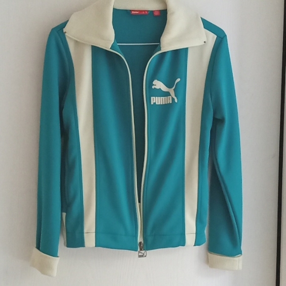 PUMA | Track Jacket ( Turquoise/Blue)  zipper closure - Picture 3 of 12